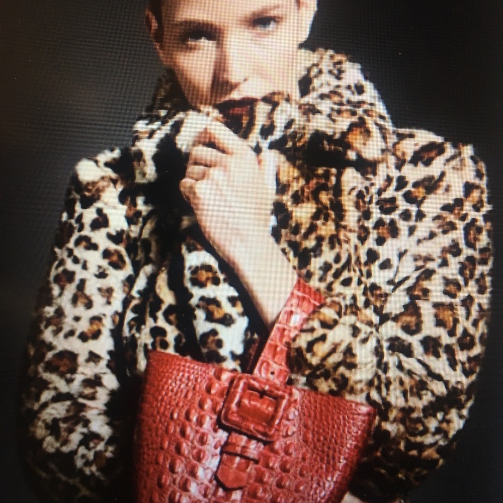 AMAZING Calvin Klein faux leopard coat